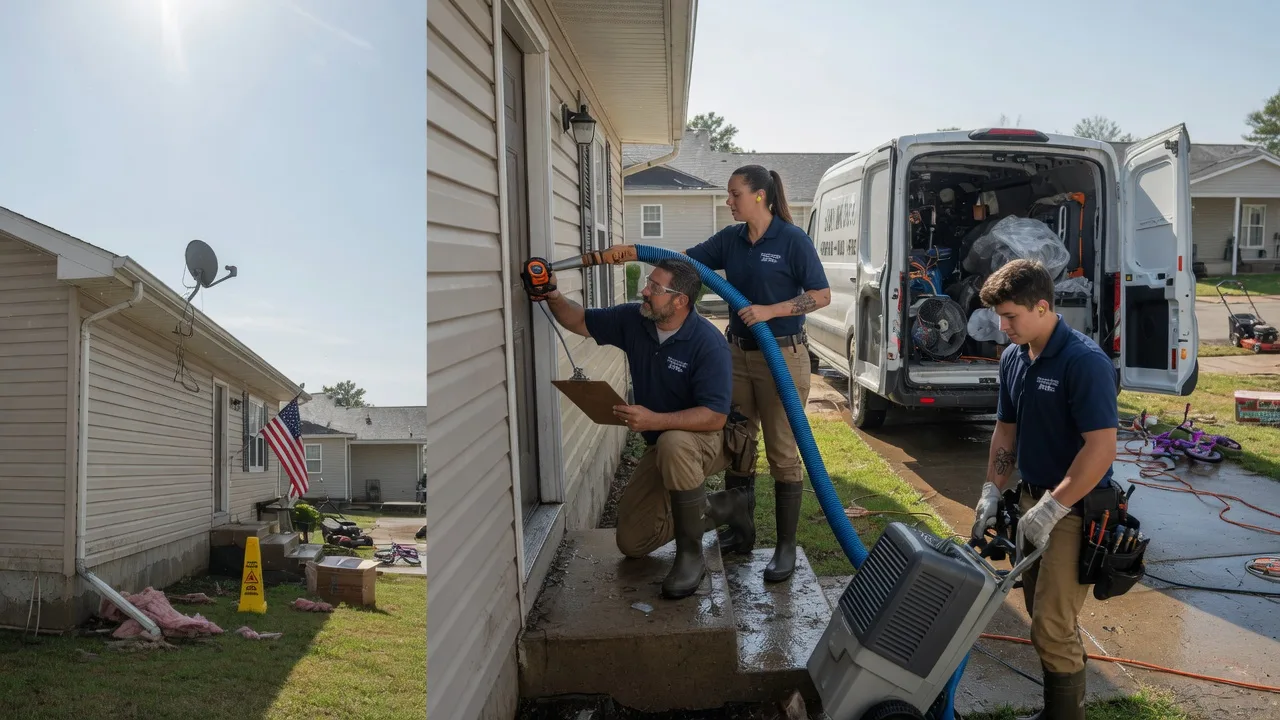Ceiling Water Damage Restoration in Denton, KS near me